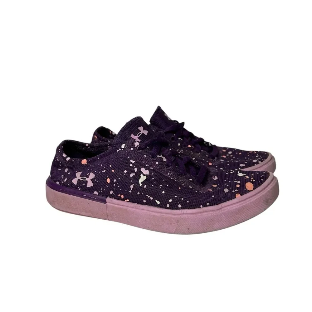 Under Armour Kids' Purple and Pink Sneakers 4Y